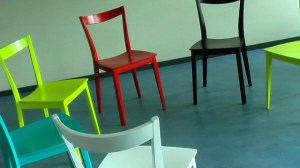 colourful chairs