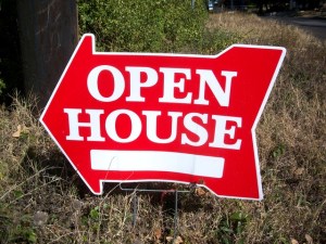 Open house sign